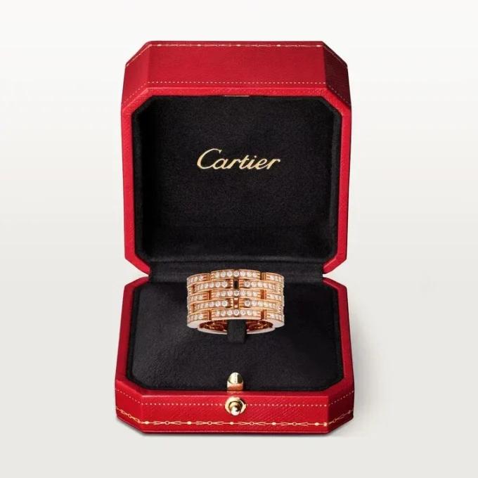 Maillon Panthere Ring, Five Rows, Paved Maillon Panthere Ring, Five Rows, Paved