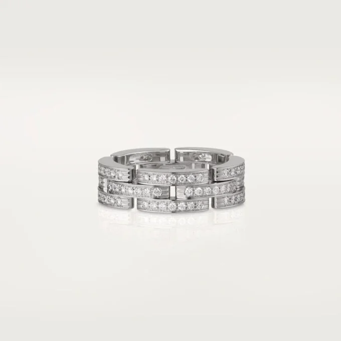 Maillon Panthere Ring, Triple Row, Paved Maillon Panthere Ring, Triple Row, Paved