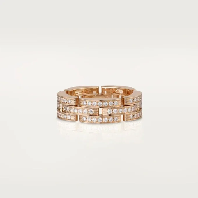Maillon Panthere Ring, Triple Row, Paved Maillon Panthere Ring, Triple Row, Paved