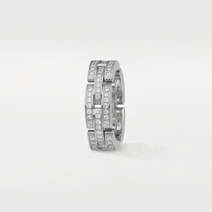 Maillon Panthere Ring, Triple Row, Paved Maillon Panthere Ring, Triple Row, Paved