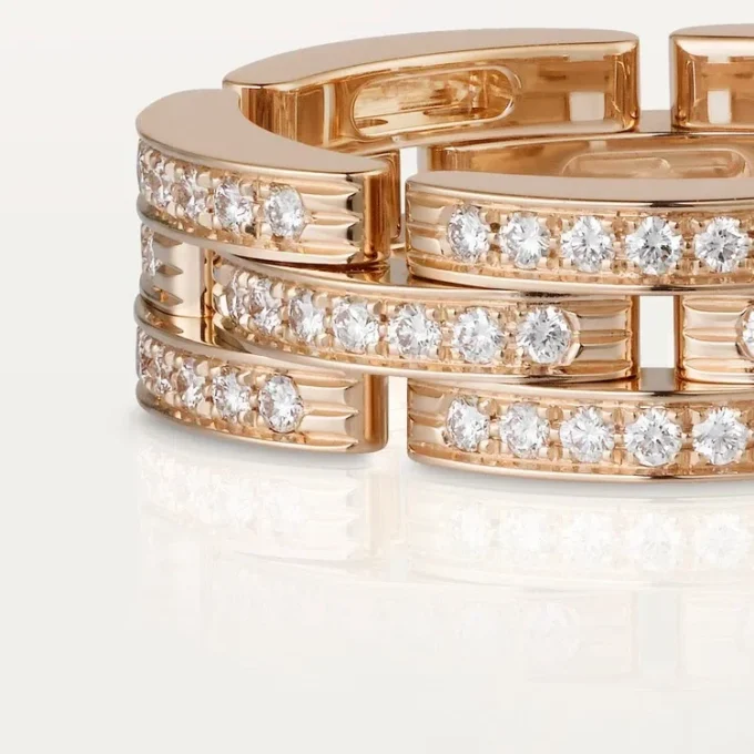 Maillon Panthere Ring, Triple Row, Paved Maillon Panthere Ring, Triple Row, Paved