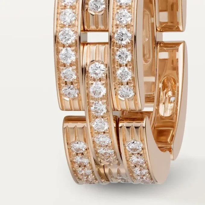 Maillon Panthere Ring, Triple Row, Paved Maillon Panthere Ring, Triple Row, Paved