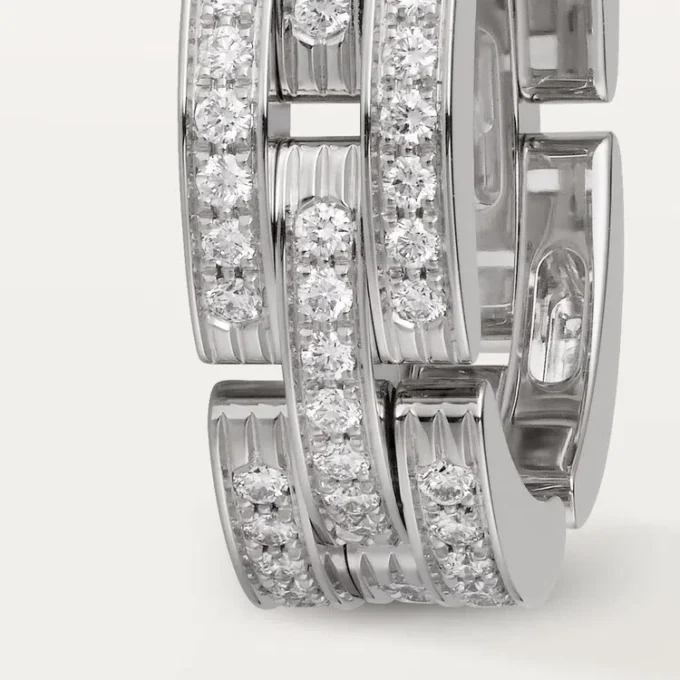 Maillon Panthere Ring, Triple Row, Paved Maillon Panthere Ring, Triple Row, Paved