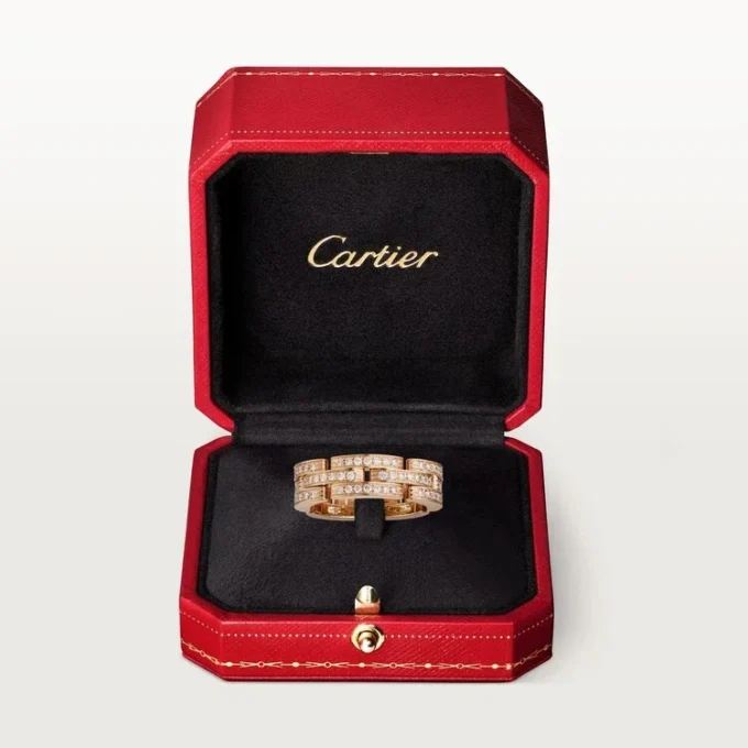Maillon Panthere Ring, Triple Row, Paved Maillon Panthere Ring, Triple Row, Paved