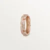 Maillon Panthere Thin Wedding Band, 2 Half Diamond-Paved Rows – Pink Gold, Diamonds – Cartier Maillon Panthere Thin Wedding Band, 2 Half Diamond-Paved Rows – Pink Gold, Diamonds – Cartier