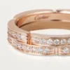 Maillon Panthere Thin Wedding Band, 2 Half Diamond-Paved Rows – Pink Gold, Diamonds – Cartier Maillon Panthere Thin Wedding Band, 2 Half Diamond-Paved Rows – Pink Gold, Diamonds – Cartier