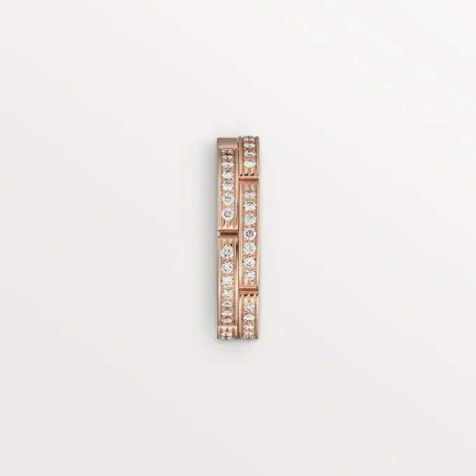 Maillon Panthere Thin Wedding Band, 2 Half Diamond-Paved Rows – Pink Gold, Diamonds – Cartier Maillon Panthere Thin Wedding Band, 2 Half Diamond-Paved Rows – Pink Gold, Diamonds – Cartier