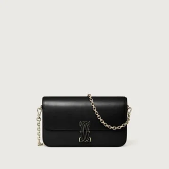 Mini Chain Bag, Double C De Cartier – Black Calfskin, Gold and Black Enamel Finish – Cartier