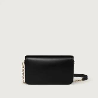 Mini Chain Bag, Double C De Cartier – Black Calfskin, Gold and Black Enamel Finish – Cartier