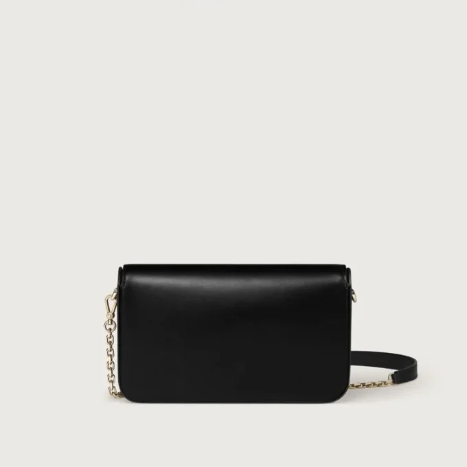 Mini Chain Bag, Double C De Cartier – Black Calfskin, Gold and Black Enamel Finish – Cartier Mini Chain Bag, Double C De Cartier – Black Calfskin, Gold and Black Enamel Finish – Cartier