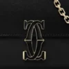 Mini Chain Bag, Double C De Cartier – Black Calfskin, Gold and Black Enamel Finish – Cartier Mini Chain Bag, Double C De Cartier – Black Calfskin, Gold and Black Enamel Finish – Cartier