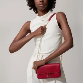 Mini Chain Bag, Double C De Cartier – Cherry Red Calfskin, Gold and Cherry Red Enamel Finish – Cartier