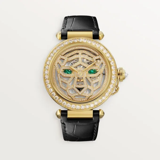 Other Panthere Jewelry Watches – 41 Mm, Hand-Wound Mechanical Movement, 18K Yellow Gold, Diamonds, Interchangeable Leather Straps – Cartier Other Panthere Jewelry Watches – 41 Mm, Hand-Wound Mechanical Movement, 18K Yellow Gold, Diamonds, Interchangeable Leather Straps – Cartier