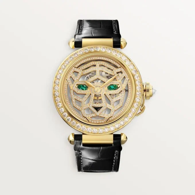 Other Panthere Jewelry Watches – 41 Mm, Hand-Wound Mechanical Movement, 18K Yellow Gold, Diamonds, Interchangeable Leather Straps – Cartier Other Panthere Jewelry Watches – 41 Mm, Hand-Wound Mechanical Movement, 18K Yellow Gold, Diamonds, Interchangeable Leather Straps – Cartier