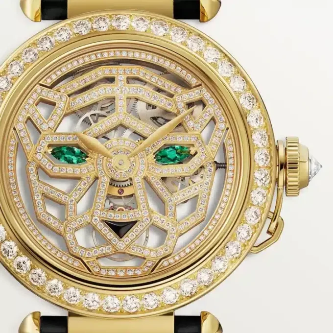 Other Panthere Jewelry Watches – 41 Mm, Hand-Wound Mechanical Movement, 18K Yellow Gold, Diamonds, Interchangeable Leather Straps – Cartier Other Panthere Jewelry Watches – 41 Mm, Hand-Wound Mechanical Movement, 18K Yellow Gold, Diamonds, Interchangeable Leather Straps – Cartier