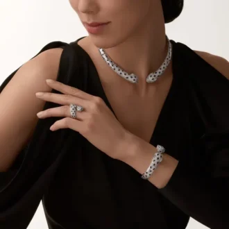 Panthere De Cartier Bracelet, Articulated, Paved