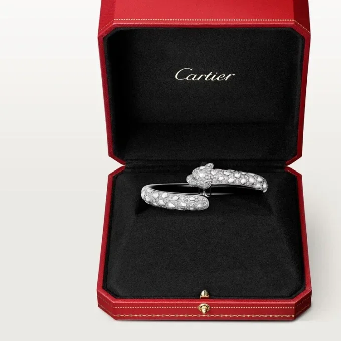 Panthere De Cartier Bracelet, Black Lacquer, Paved Panthere De Cartier Bracelet, Black Lacquer, Paved