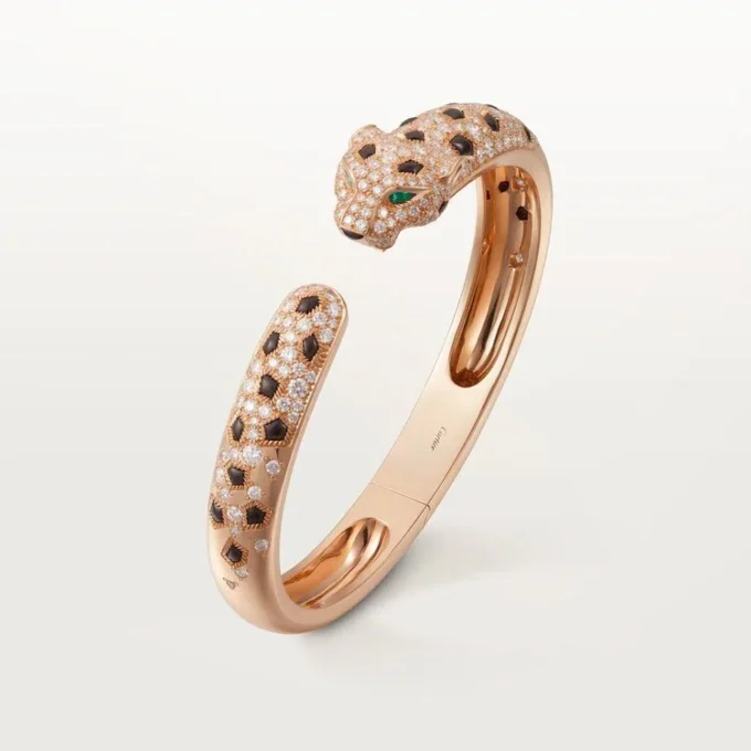 Panthere De Cartier Bracelet, Medium Model, Half-Paved Panthere De Cartier Bracelet, Medium Model, Half-Paved