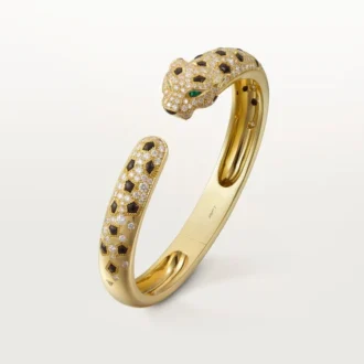 Panthere De Cartier Bracelet, Medium Model, Half-Paved