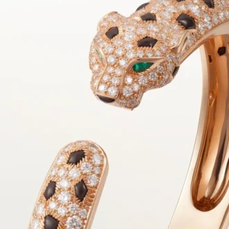 Panthere De Cartier Bracelet, Medium Model, Half-Paved