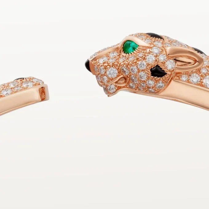 Panthere De Cartier Bracelet, Medium Model, Half-Paved Panthere De Cartier Bracelet, Medium Model, Half-Paved