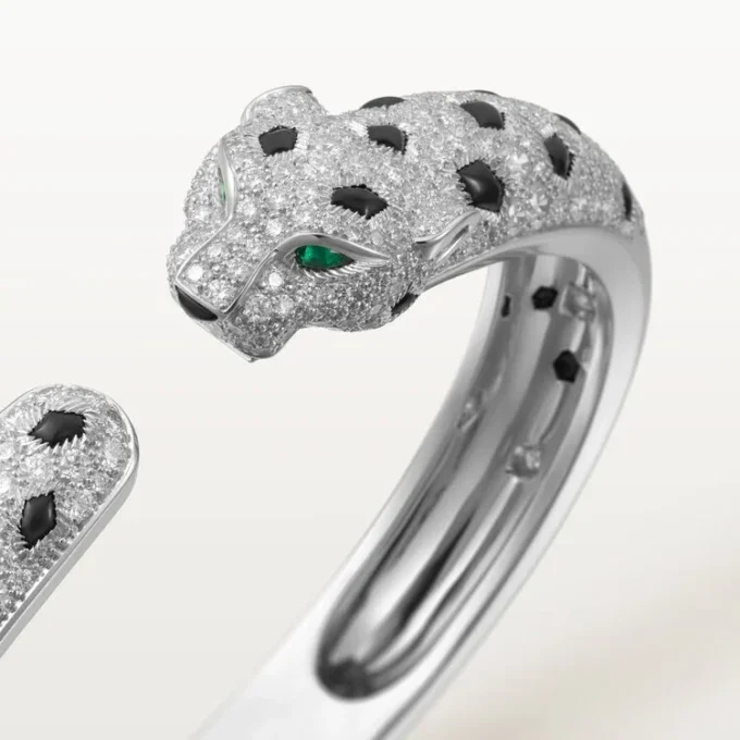 Panthere De Cartier Bracelet, Medium Model, Half-Paved