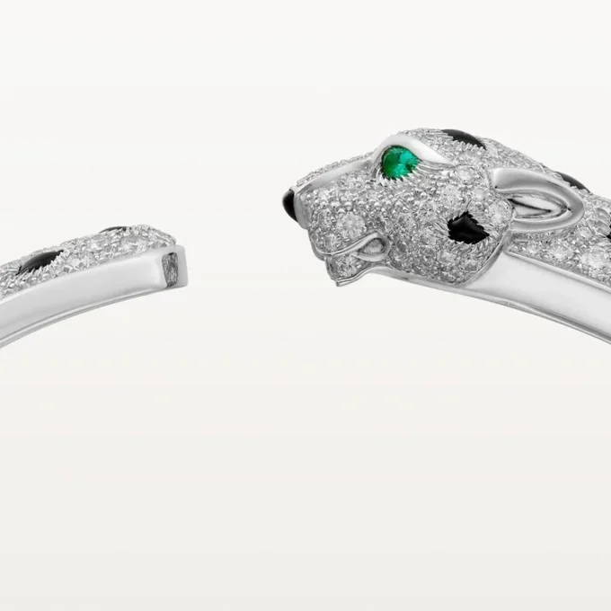 Panthere De Cartier Bracelet, Medium Model, Half-Paved