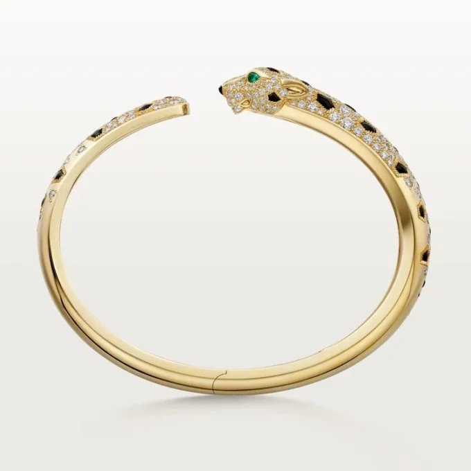 Panthere De Cartier Bracelet, Medium Model, Half-Paved
