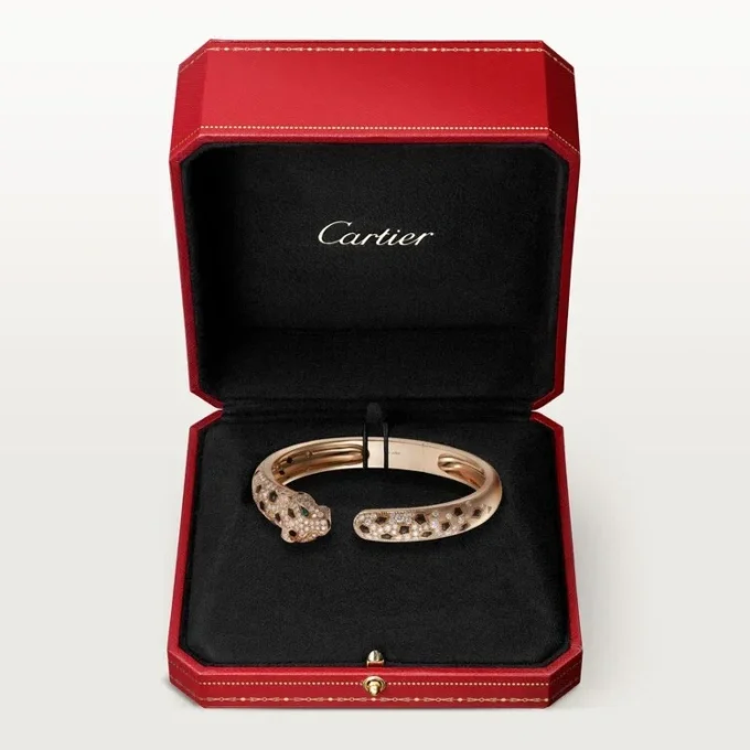 Panthere De Cartier Bracelet, Medium Model, Half-Paved Panthere De Cartier Bracelet, Medium Model, Half-Paved