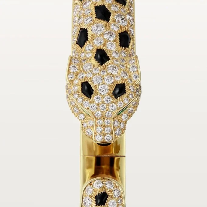 Panthere De Cartier Bracelet, Medium Model, Half-Paved