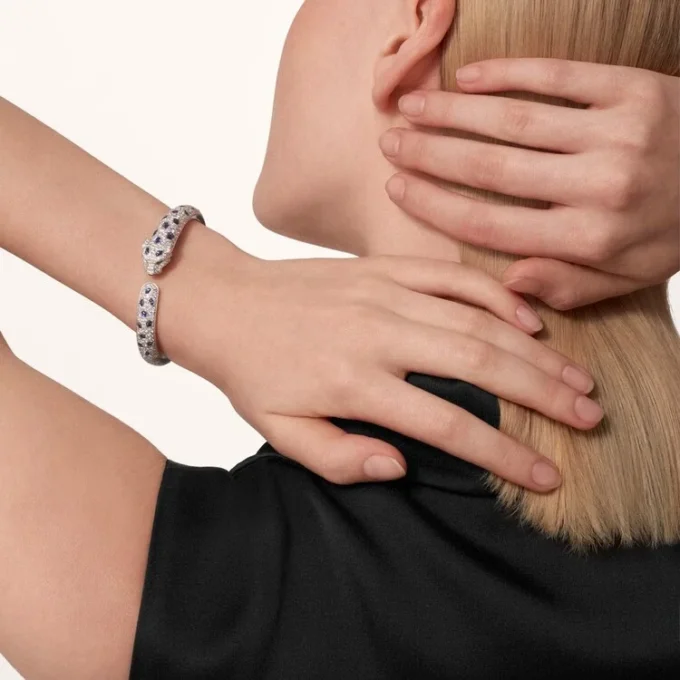 Panthere De Cartier Bracelet, Medium Model, Paved
