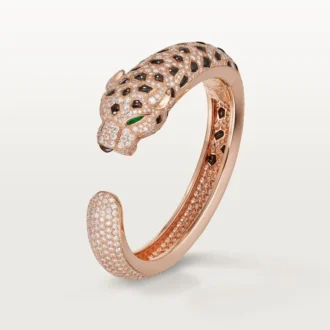Panthere De Cartier Bracelet, Obsidian, Paved