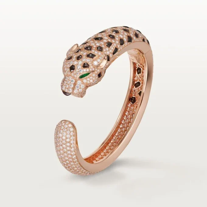 Panthere De Cartier Bracelet, Obsidian, Paved Panthere De Cartier Bracelet, Obsidian, Paved