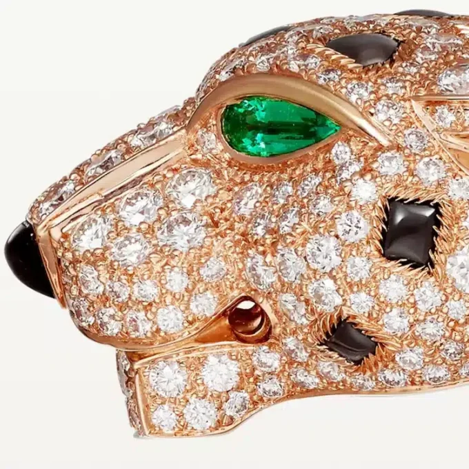 Panthere De Cartier Bracelet, Obsidian, Paved Panthere De Cartier Bracelet, Obsidian, Paved