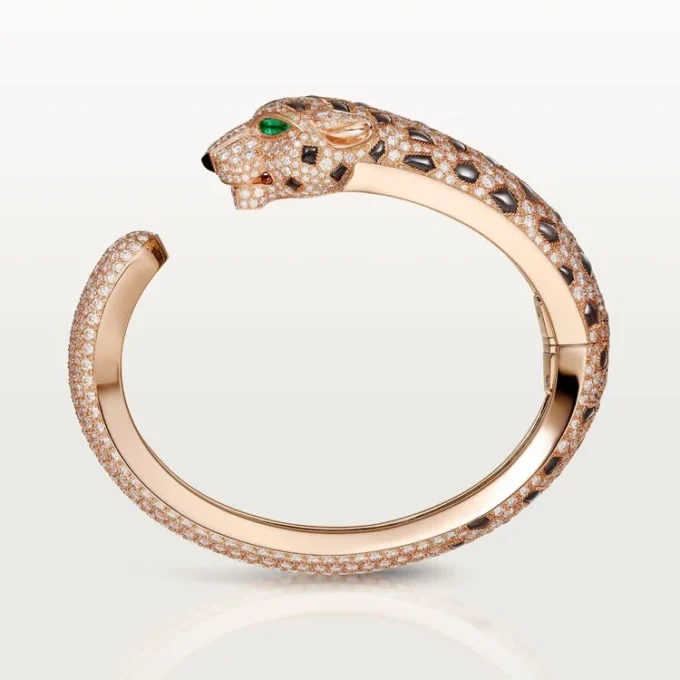 Panthere De Cartier Bracelet, Obsidian, Paved Panthere De Cartier Bracelet, Obsidian, Paved