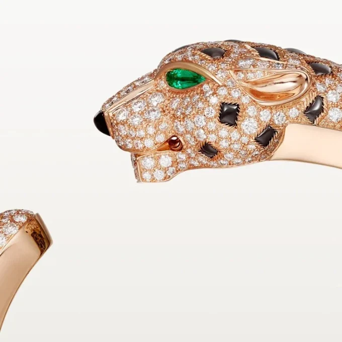 Panthere De Cartier Bracelet, Obsidian, Paved Panthere De Cartier Bracelet, Obsidian, Paved
