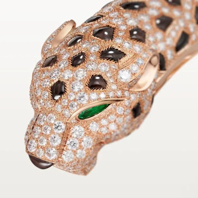 Panthere De Cartier Bracelet, Obsidian, Paved Panthere De Cartier Bracelet, Obsidian, Paved