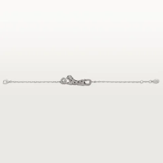 Panthere De Cartier Bracelet, on Chain, Half-Paved