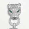 Panthere De Cartier Bracelet, on Chain, Half-Paved Panthere De Cartier Bracelet, on Chain, Half-Paved