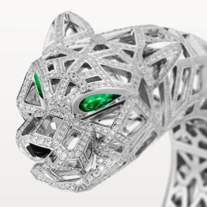 Panthere De Cartier Bracelet, Paved Panthere De Cartier Bracelet, Paved