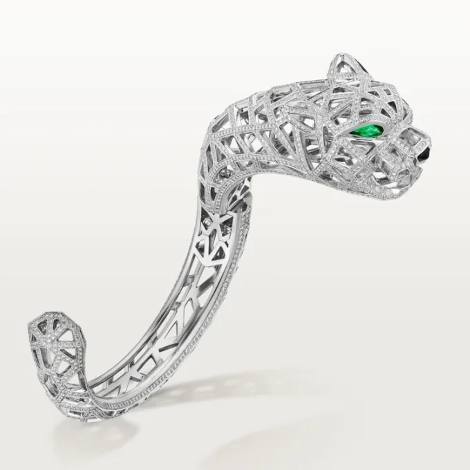 Panthere De Cartier Bracelet, Paved Panthere De Cartier Bracelet, Paved