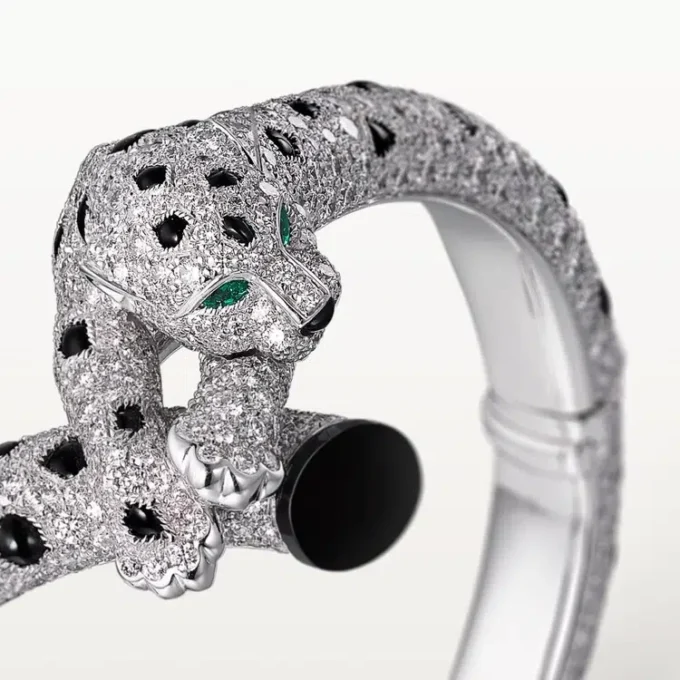Panthere De Cartier Bracelet, Paved Panthere De Cartier Bracelet, Paved