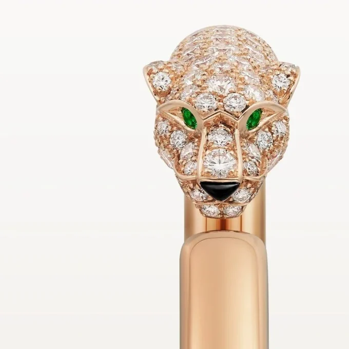 Panthere De Cartier Bracelet, Small Model, Half-Paved