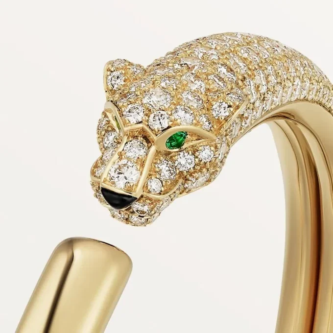 Panthere De Cartier Bracelet, Small Model, Half-Paved
