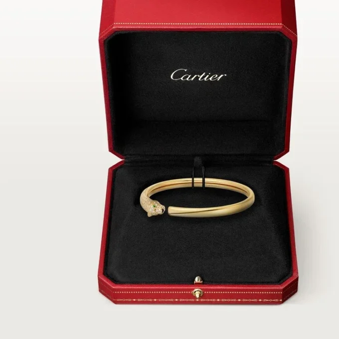 Panthere De Cartier Bracelet, Small Model, Half-Paved