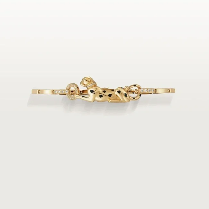 Panthere De Cartier Bracelet – Yellow Gold, Lacquer, Diamond, Tsavorite Garnet, Onyx – Cartier Panthere De Cartier Bracelet – Yellow Gold, Lacquer, Diamond, Tsavorite Garnet, Onyx – Cartier