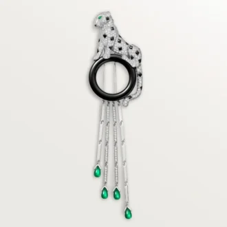Panthere De Cartier Brooch – White Gold, Emeralds, Onyx, Diamonds – Cartier
