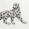 Panthere De Cartier Brooch – White Gold, Emeralds, Onyx, Diamonds – Cartier Panthere De Cartier Brooch – White Gold, Emeralds, Onyx, Diamonds – Cartier