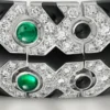 Panthere De Cartier Cuff, Emerald, Paved
