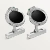 Panthere De Cartier Cufflinks – Rhodiumized White Gold, Diamonds, Emeralds, Onyx – Cartier Panthere De Cartier Cufflinks – Rhodiumized White Gold, Diamonds, Emeralds, Onyx – Cartier
